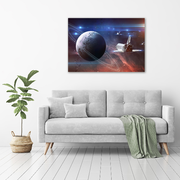 Pintura en acrílico horizontal Astronave