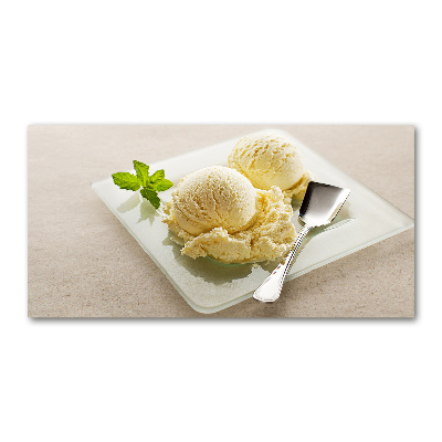 Pintura en acrílico horizontal Helado en un plato