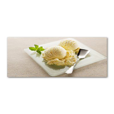 Pintura en acrílico horizontal Helado en un plato