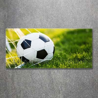 Cuadro metacrilato horizontal El balón está en la portería.