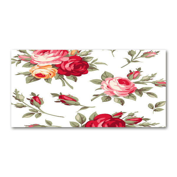 Cuadro metacrilato horizontal Rosas