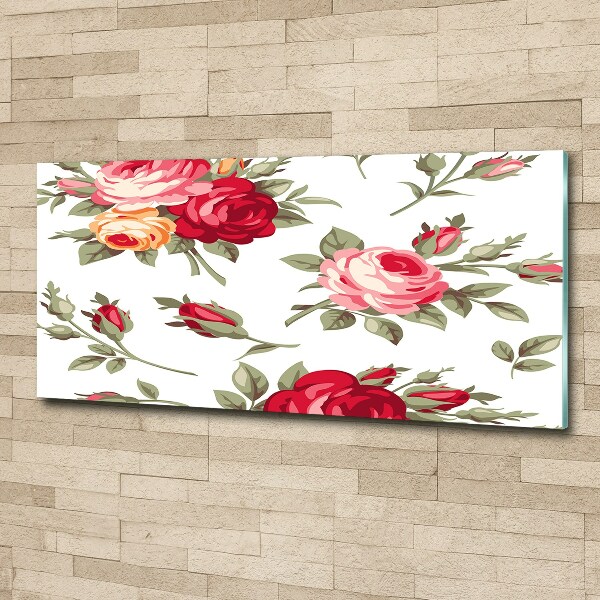 Cuadro metacrilato horizontal Rosas