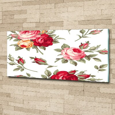 Cuadro metacrilato horizontal Rosas