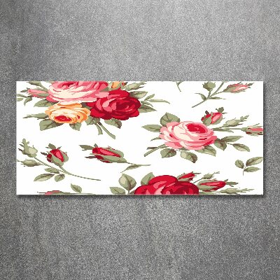 Cuadro metacrilato horizontal Rosas