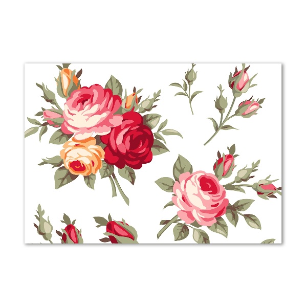 Cuadro metacrilato horizontal Rosas