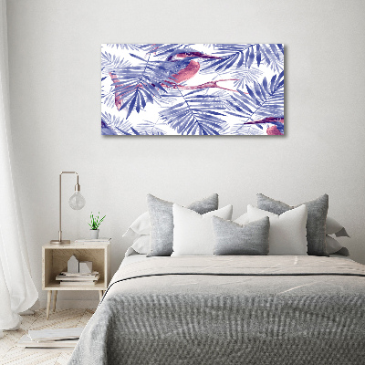 Cuadro acrílico horizontal Plantas y aves