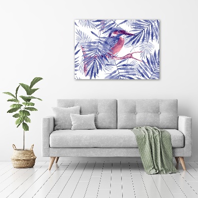 Obraz zdjęcie szkło akryl Rośliny i ptak