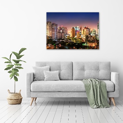 Pintura en acrílico horizontal Bangkok de noche