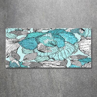 Cuadro acrílico horizontal Patrón floral