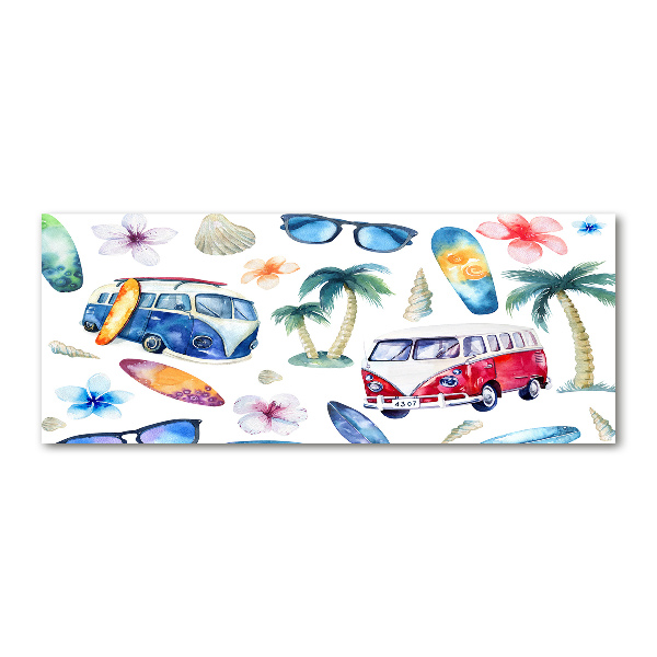 Pintura en acrílico horizontal Símbolos de surf