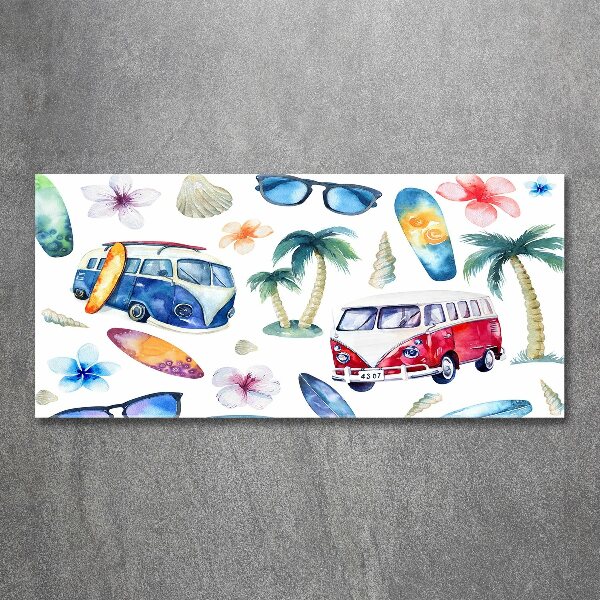 Pintura en acrílico horizontal Símbolos de surf