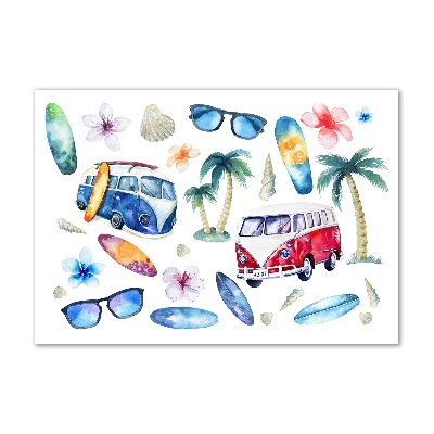 Pintura en acrílico horizontal Símbolos de surf