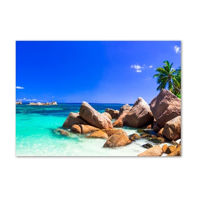 Cuadro metacrilato horizontal Playa de Seychelles