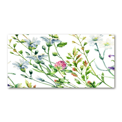 Cuadro metacrilato horizontal flores silvestres