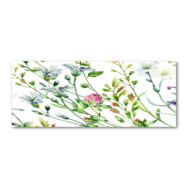 Cuadro metacrilato horizontal flores silvestres