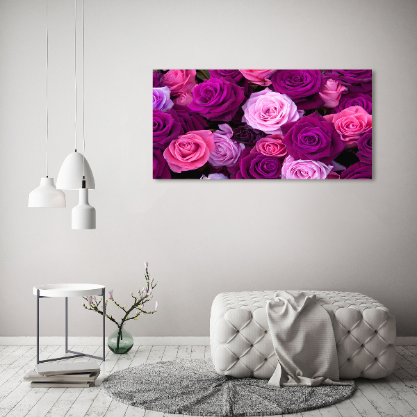 Pintura en acrílico horizontal Rosas