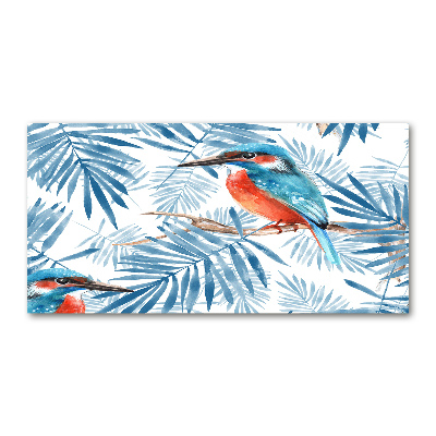 Cuadro acrílico horizontal Plantas y aves