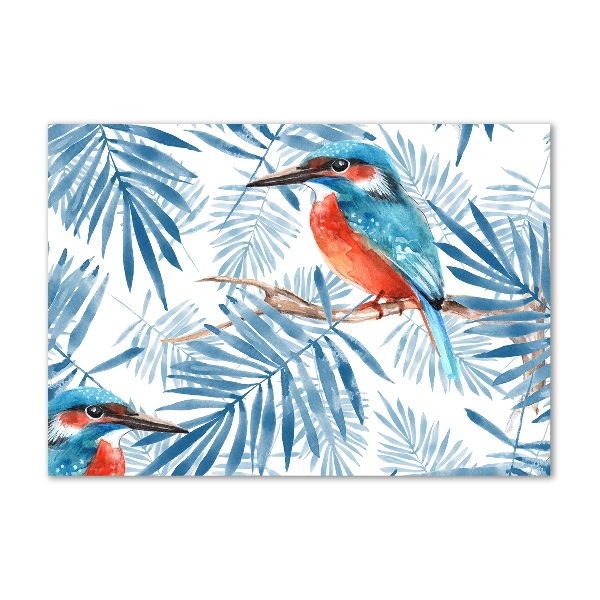 Cuadro acrílico horizontal Plantas y aves