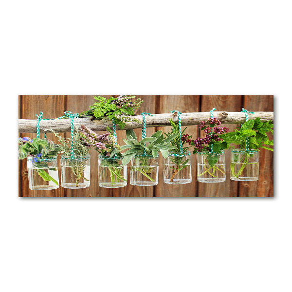 Foto en metacrilato horizontal Hierbas en frascos