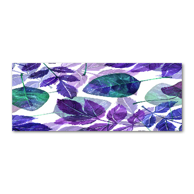 Pintura en acrílico horizontal Hojas coloridas