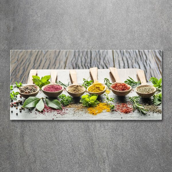 Cuadro acrílico horizontal Especias de colores