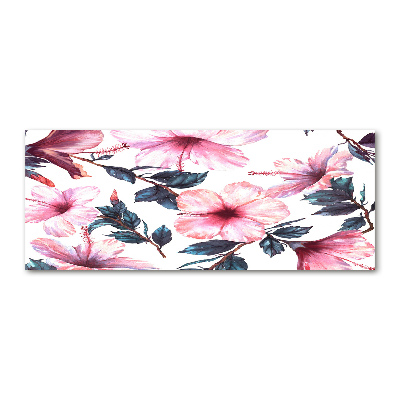 Cuadro metacrilato horizontal flores de hibisco
