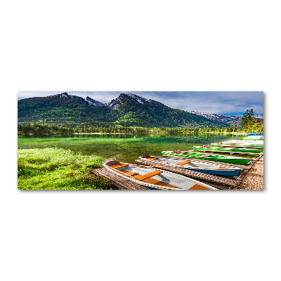 Foto en metacrilato horizontal Barcos en el lago