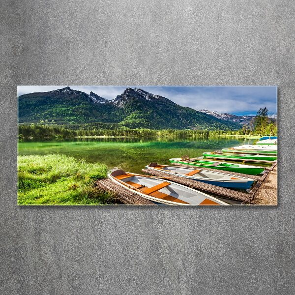 Foto en metacrilato horizontal Barcos en el lago