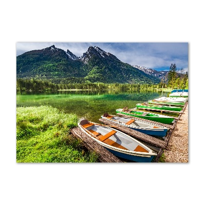 Foto en metacrilato horizontal Barcos en el lago