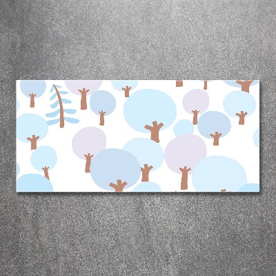 Cuadro acrílico horizontal Árboles coloridos