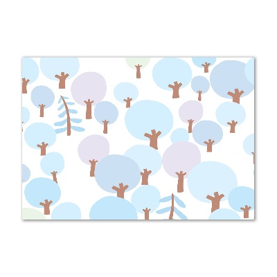 Cuadro acrílico horizontal Árboles coloridos