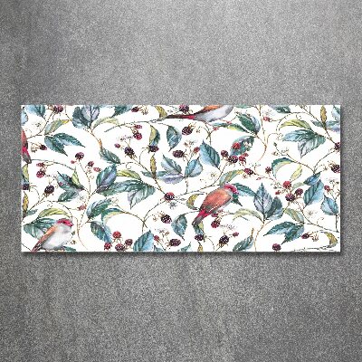 Foto en metacrilato horizontal Mora y pájaros