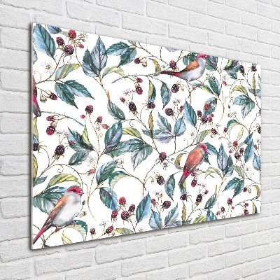 Foto en metacrilato horizontal Mora y pájaros