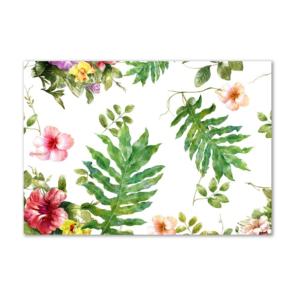 Cuadro acrílico horizontal Patrón floral