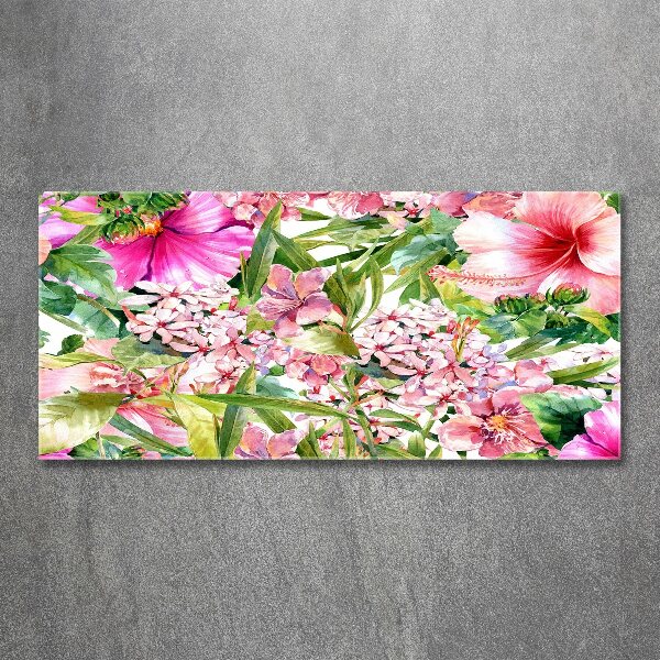 Cuadro metacrilato horizontal Patrón floral