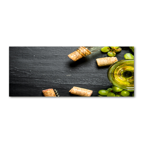 Pintura en acrílico horizontal Vino blanco y fruta