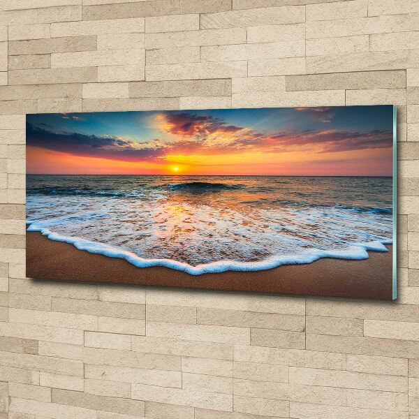 Cuadro acrílico horizontal Puesta de sol sobre el mar