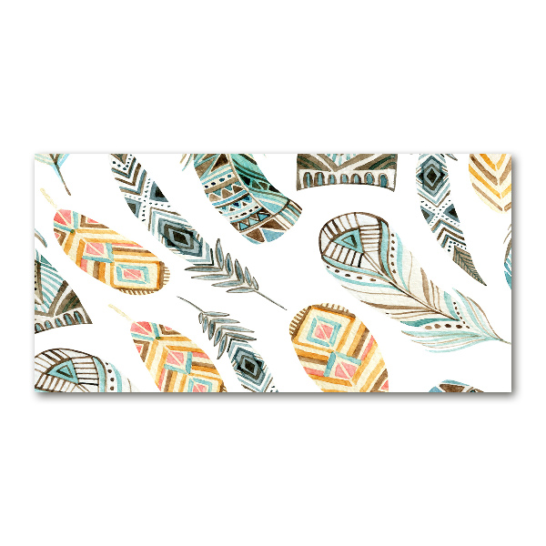 Cuadro metacrilato horizontal Plumas étnicas
