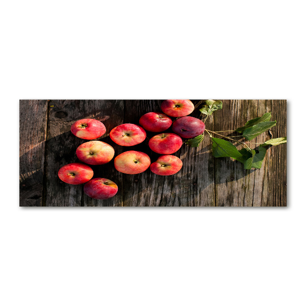 Cuadro metacrilato horizontal Manzanas en la mesa