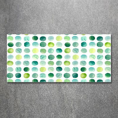 Foto obraz szkło akryl Zielone kropki