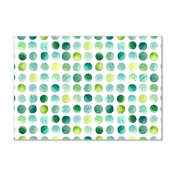 Cuadro acrílico horizontal Puntos verdes