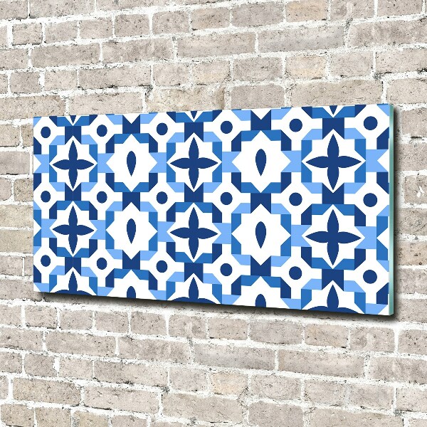 Pintura en acrílico horizontal Fondo geométrico