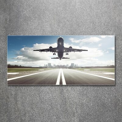 Foto en metacrilato horizontal Un avión despegando