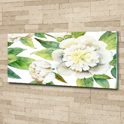 Pintura en acrílico horizontal Peonías