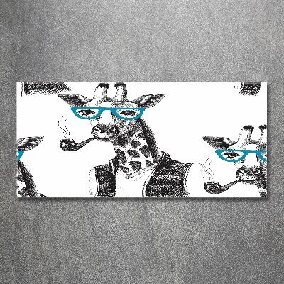 Cuadro acrílico horizontal Jirafa con gafas