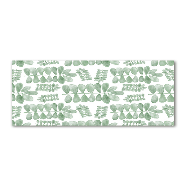 Cuadro acrílico horizontal hojas verdes