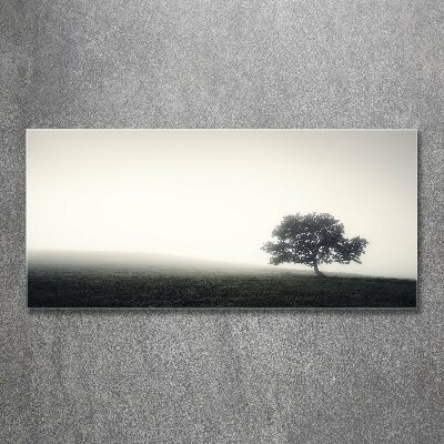 Pintura en acrílico horizontal Árbol solitario