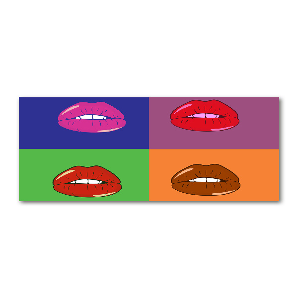 Cuadro acrílico horizontal Labios coloridos