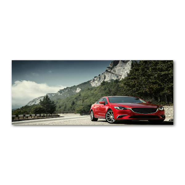 Cuadro acrílico horizontal Coche en las montañas