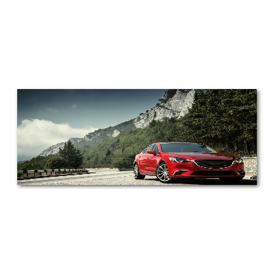 Cuadro acrílico horizontal Coche en las montañas